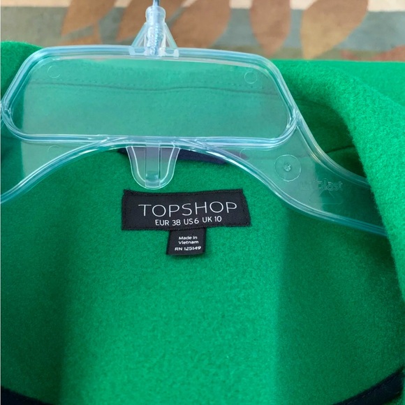 Topshop Bright Green Overcoat (6) - Picture 7 of 8